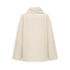 INTO THE EAST 25 Autumn/Winter Ivory White Textured Scarf/Cotton Jacket with Frayed Edges Straight Leg Pants ITE-E1DGAW102IY20JK-XYB Cotton Jacket